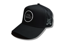 Load image into Gallery viewer, Black Twill Trucker Hat
