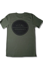 Load image into Gallery viewer, Vital Aesthetic Premium Tee - Military Green/ Black
