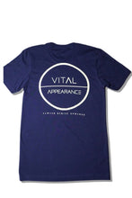 Load image into Gallery viewer, Vital Aesthetic Premium Tee - Navy Blue/Cream
