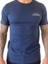 Load image into Gallery viewer, Vital Aesthetic Premium Tee - Navy Blue/Cream
